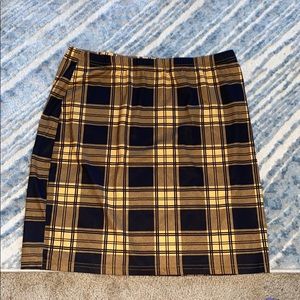 Yellow checkered mini skirt